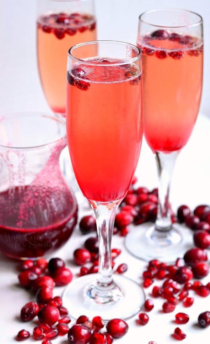  A burst of flavors in every sip of the Pomegranate Cranberry Champagne Cocktail.