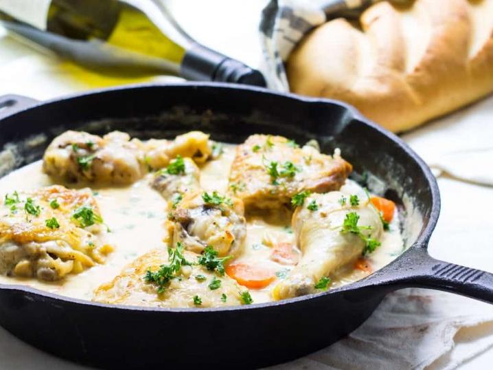  A creamy and tangy white wine sauce that will make any chicken dish better.