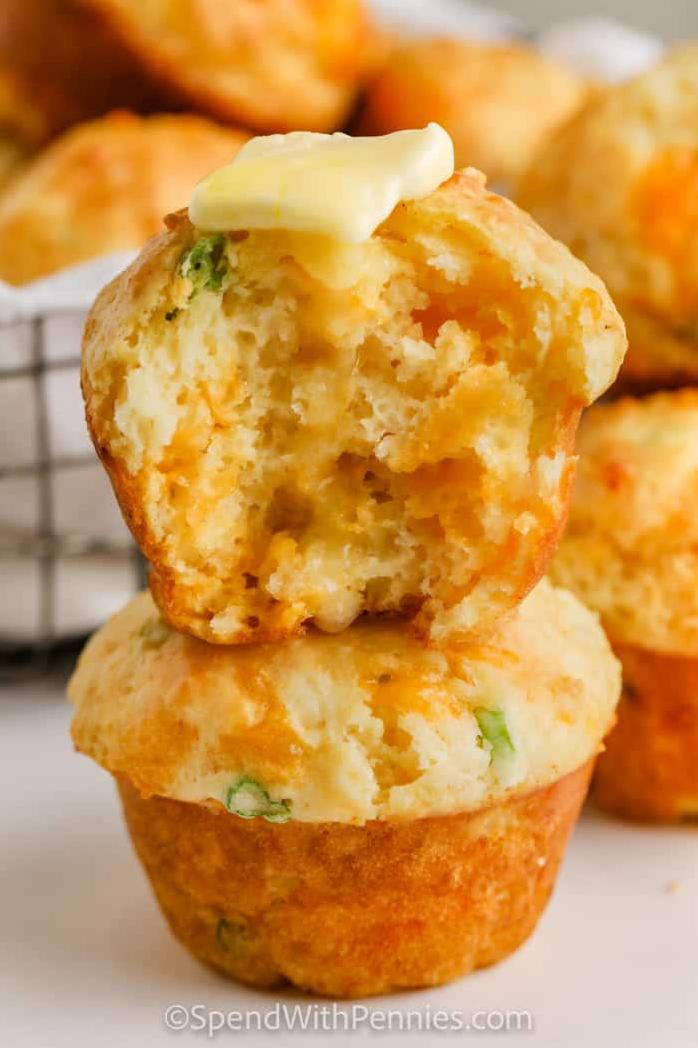 A delightful twist on a classic muffin recipe that will impress any cheese and wine lover.
