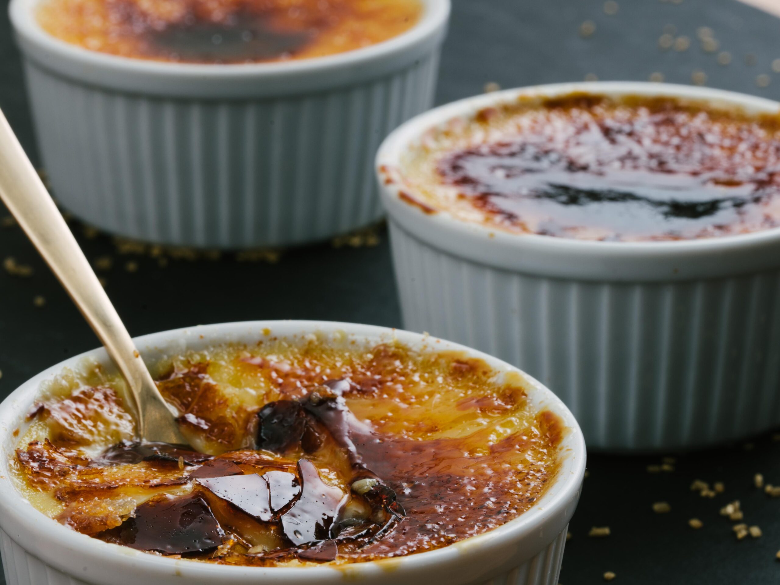  A Perfect Pair: Champagne Creme Brulee and a glass of bubbly.