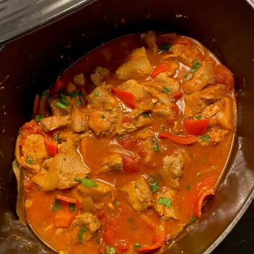  A rich and savory veal stew simmered to perfection with red wine and peppers