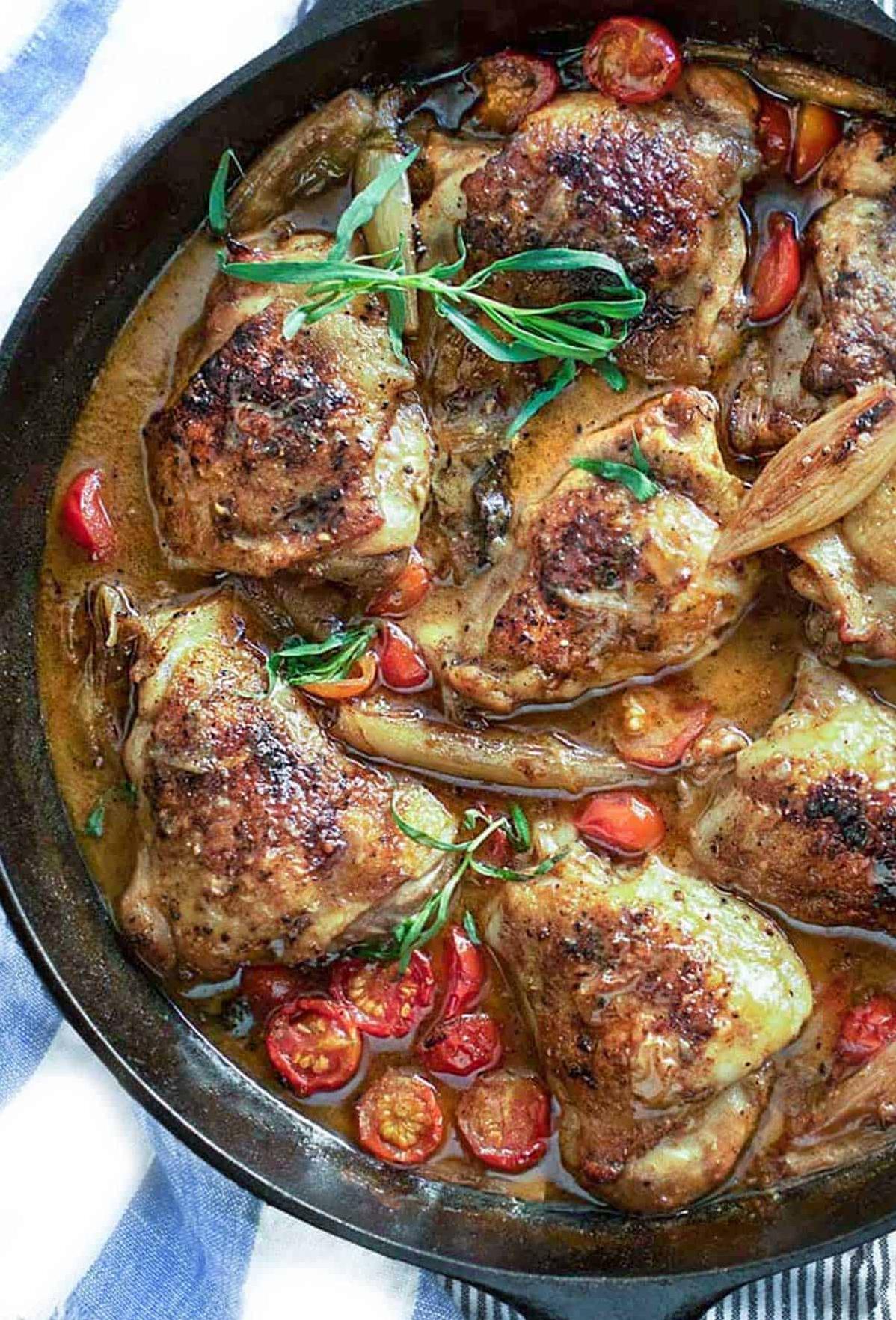  A sizzling and savory dish filled with tender chicken and caramelized shallots.