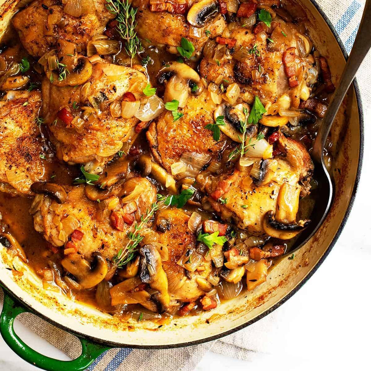  A splash of white wine can transform an ordinary chicken dish into something extraordinary.