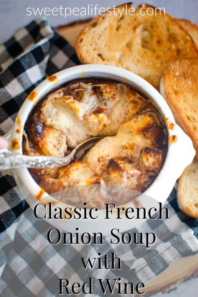  A steaming bowl of bread, wine, and onion soup to warm your soul on a cold day