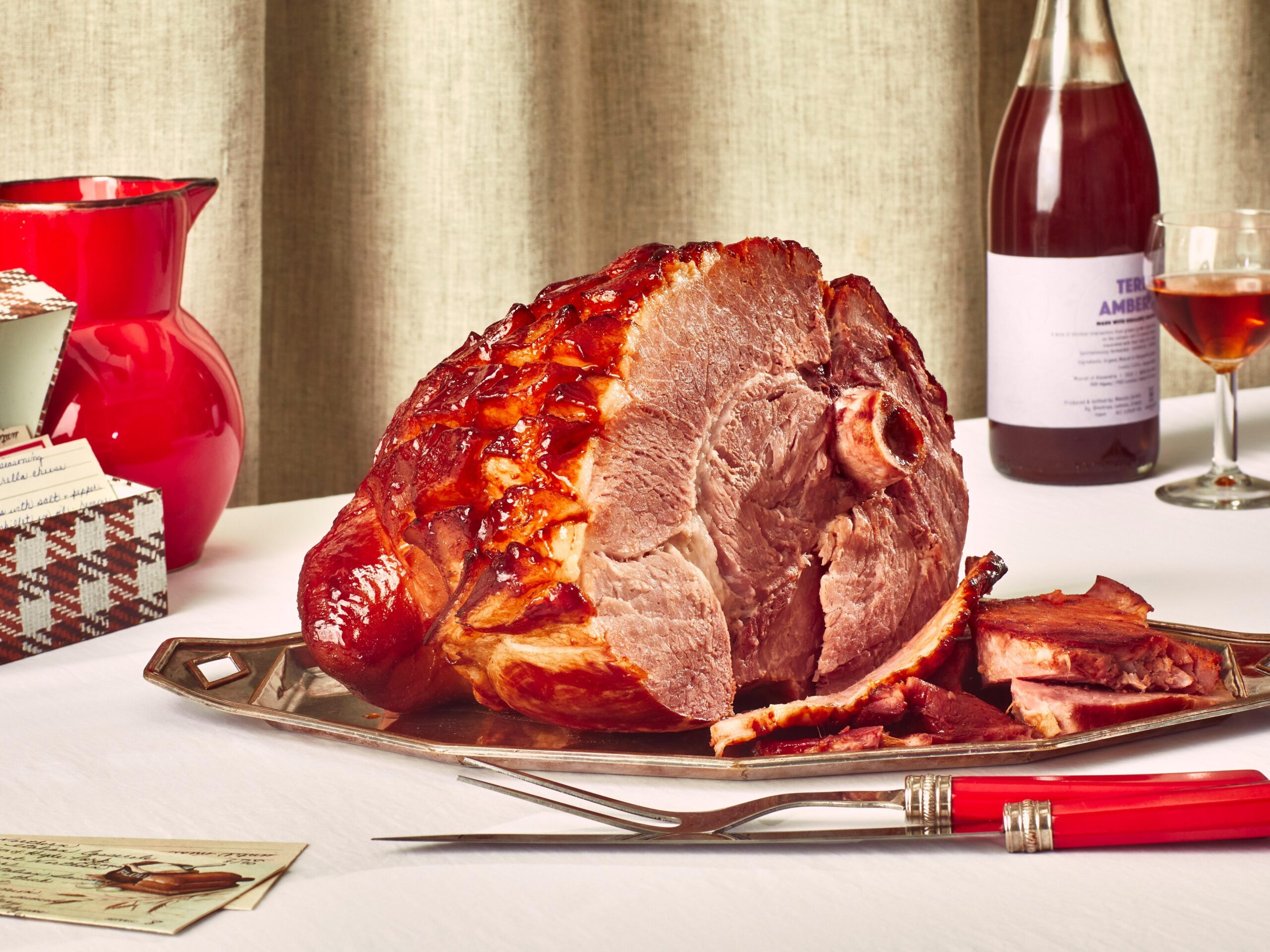  A touch of wine takes this ham to the next level