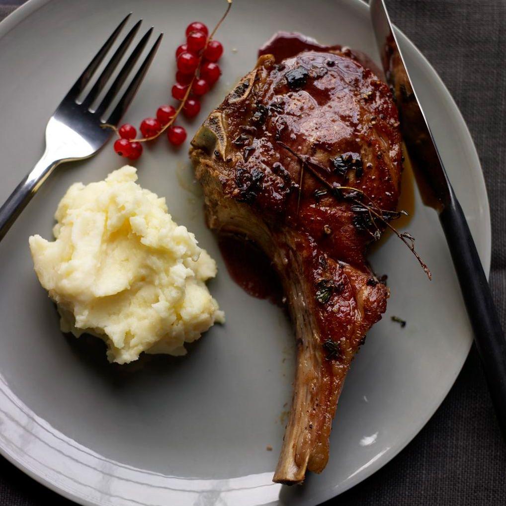  Add a touch of sophistication to the dinner table with these gourmet grilled veal chops.