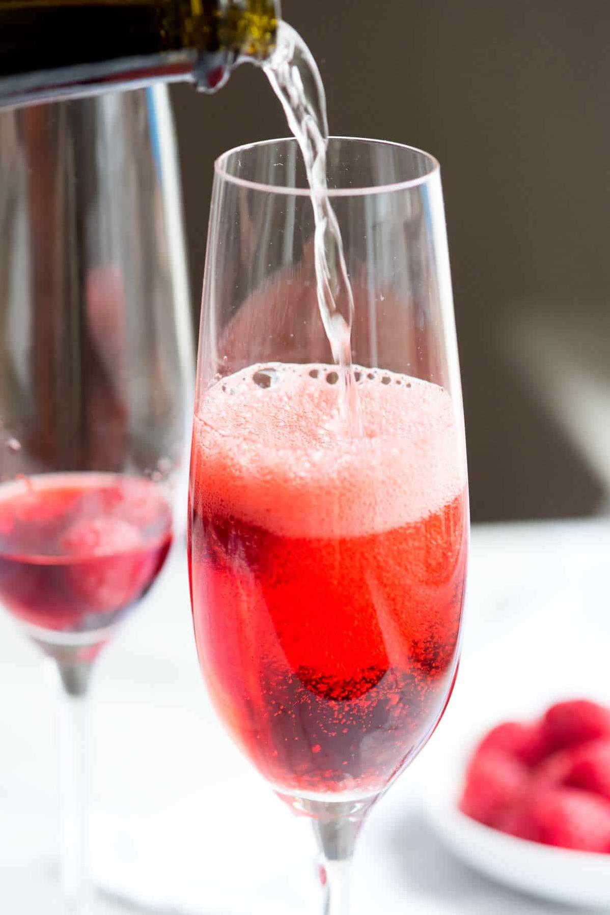  Add some French twist to your cocktail hour with this classic Cassis Champagne Cocktail.