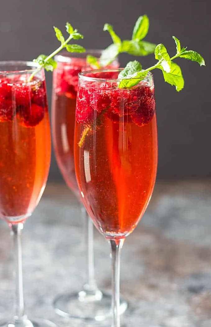  Add some sparkle to your night with this bubbly cocktail.