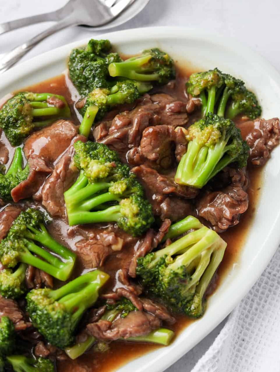  An inviting bowl of Beef and Broccoli in a Savory Wine Sauce!