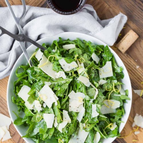Arugula Salad With Wine & Cheese Dressing