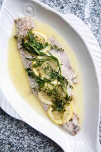 Baked Bluefish in Wine