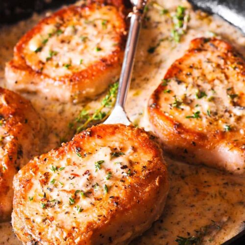 Baked Pork Chops in a Wine Sauce