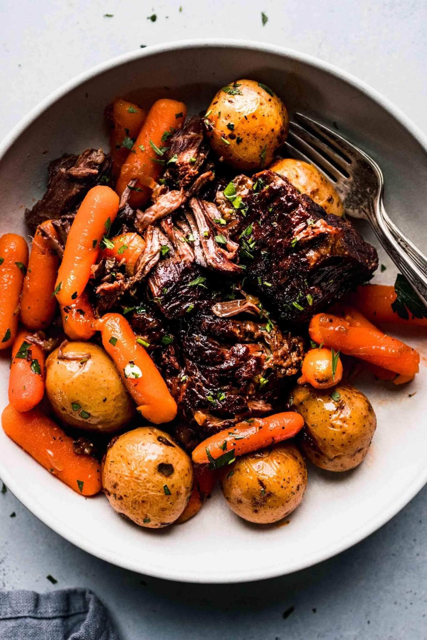  Barely any effort is needed to create this melt-in-your-mouth pot roast.