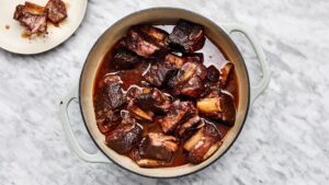 Beef Ribs Braised in Red Wine