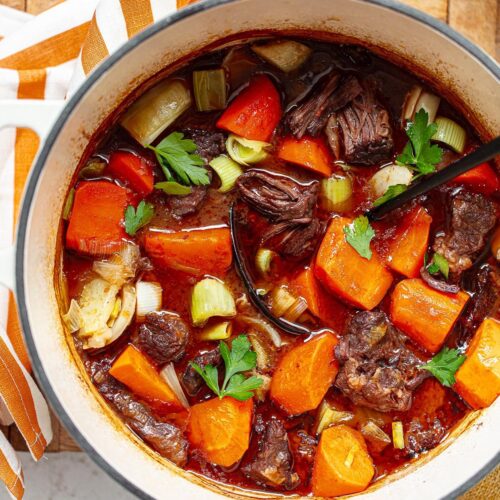 Beef Stew With Red Wine & Vegetables