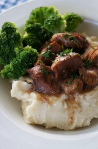 Beef Tips With Fennel Mushrooms and Wine a Crock Pot Recipe