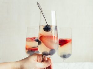 Berries in Champagne Jelly