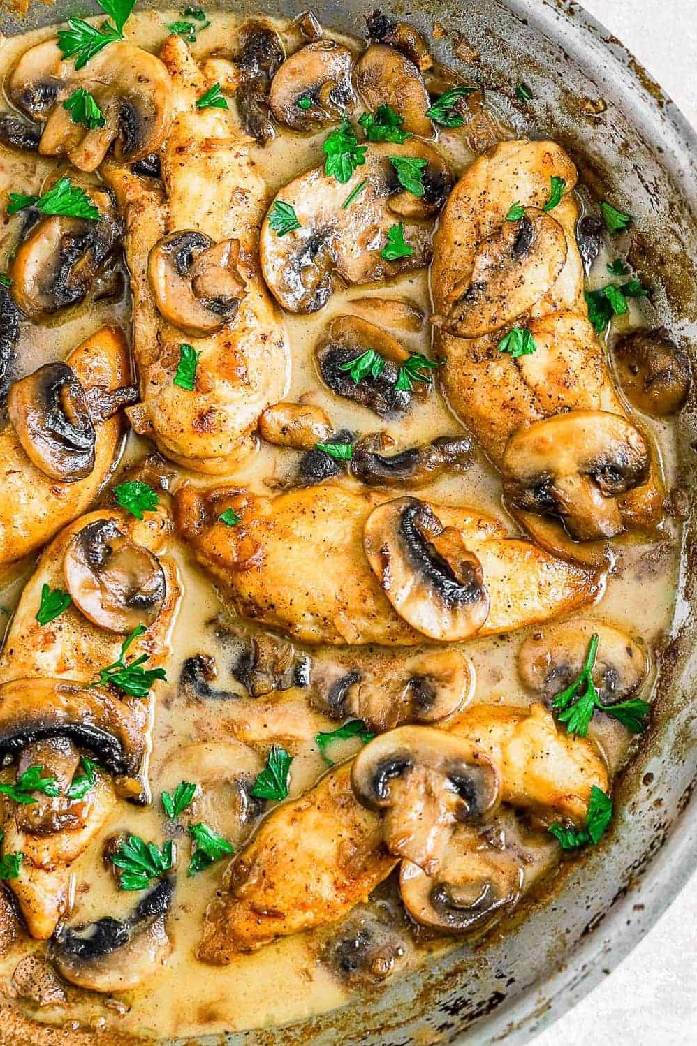  Bring the ultimate autumn flavors to your table with this flavorful and tender chicken, combined with earthy mushrooms and Marsala wine!