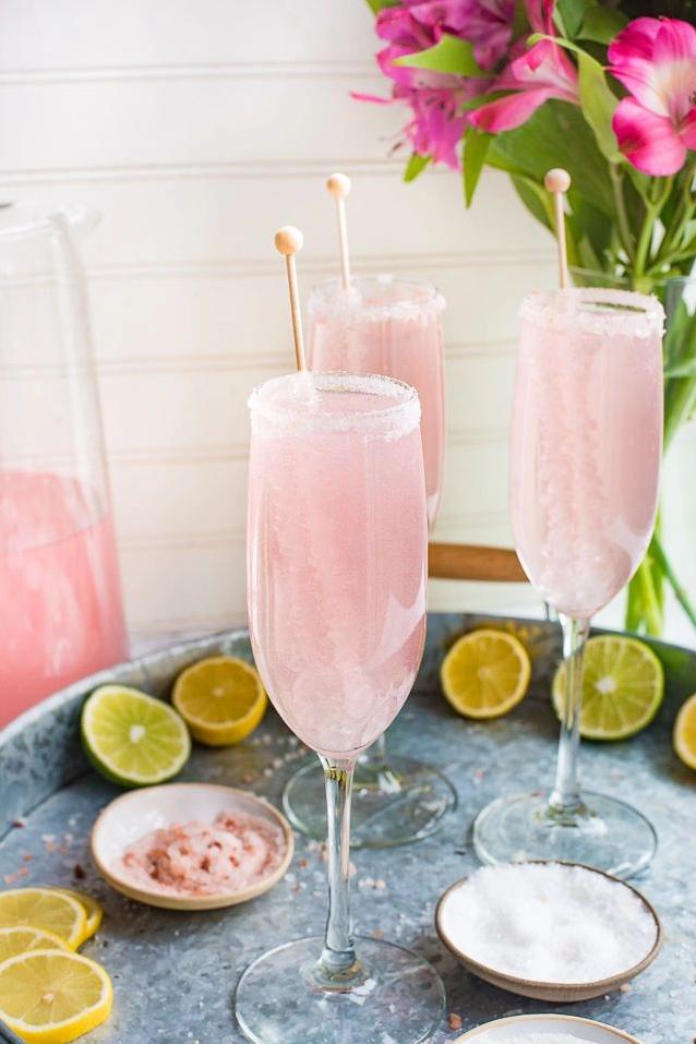  Bubble up your party with this Pink Champagne Punch!