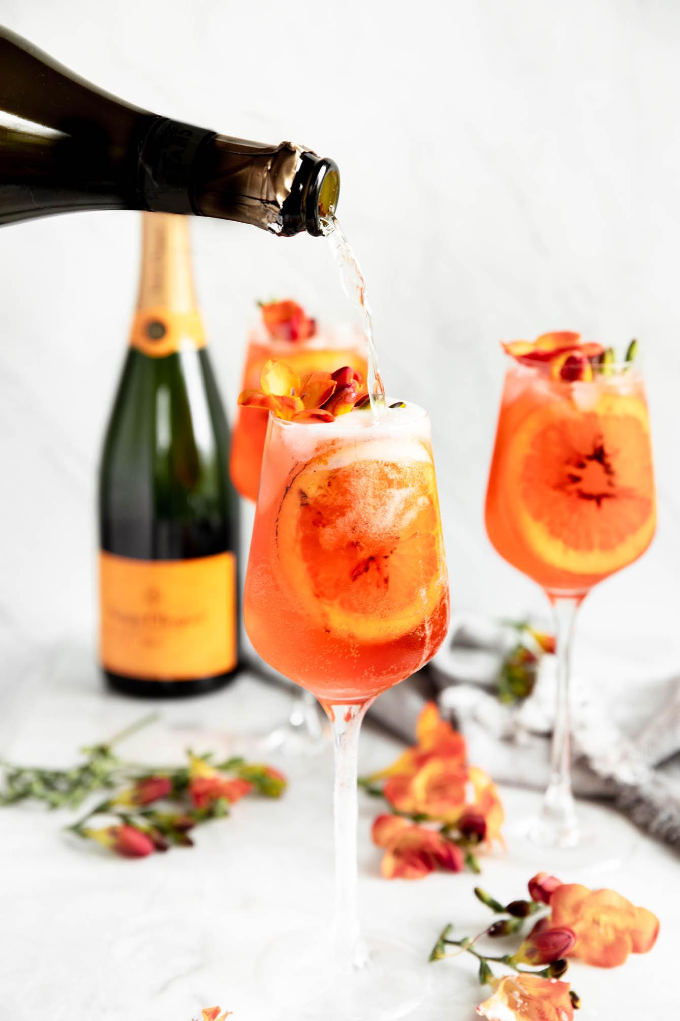  Bubbles, blush, and beauty in a glass!