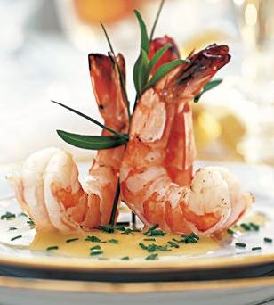 Bursting with flavor - Marinated Shrimp with Champagne Beurre Blanc