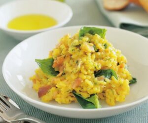 Buttery Wine Risotto With Smoked Salmon