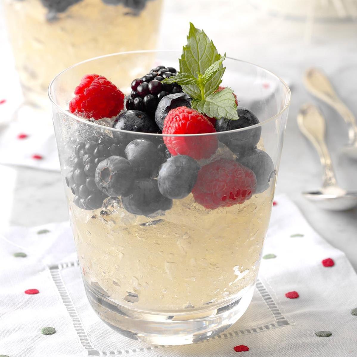Champagne Cherry and Berry Jelly (Jello)