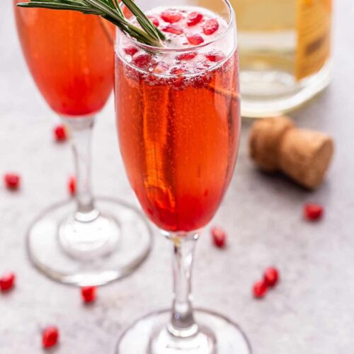 Champagne Cocktail With Pomegranate Juice