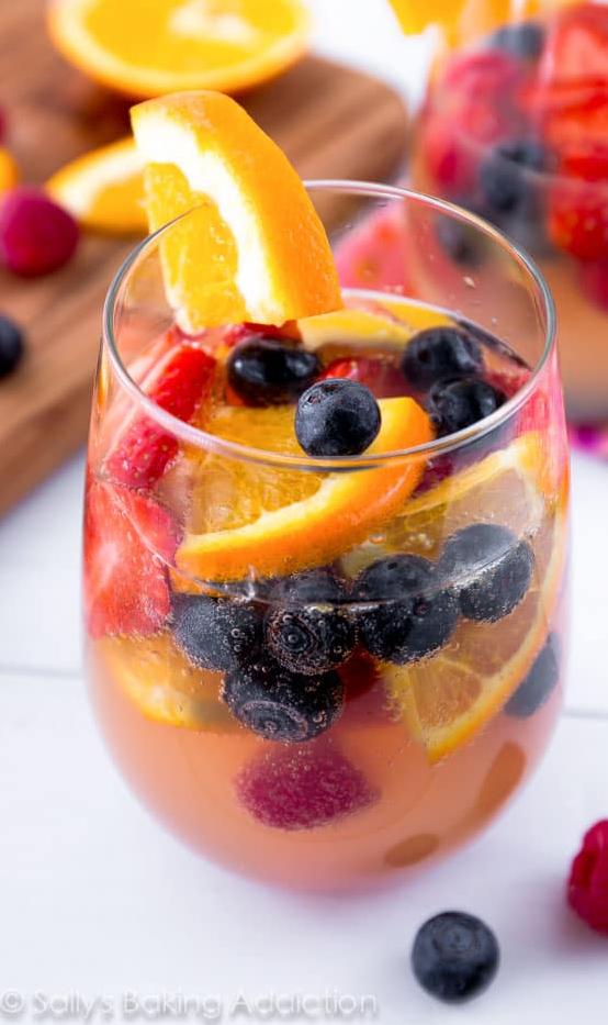  Cheers to a refreshing and boozy champagne fruit punch!