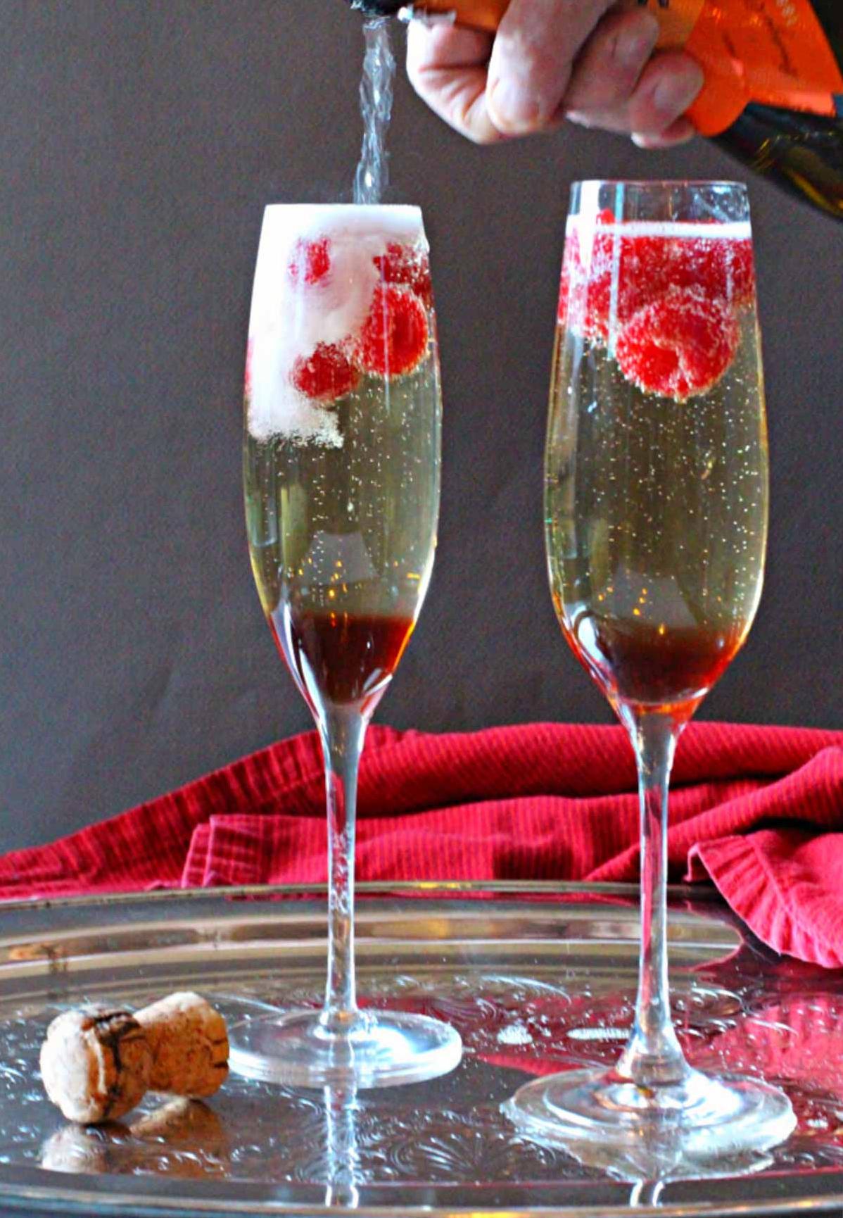  Cheers to a sparkling weekend with this fruity cocktail.