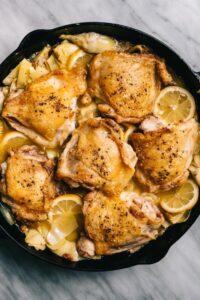 Chicken and Artichokes in Wine Sauce