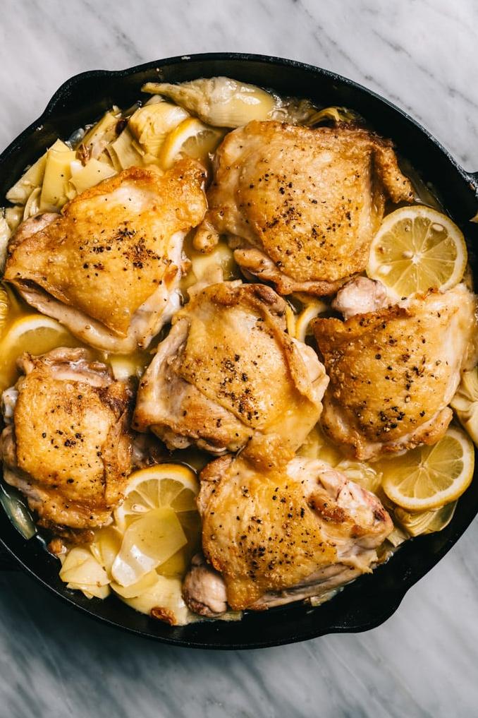 Delicious Chicken and Artichokes in Wine Sauce Recipe