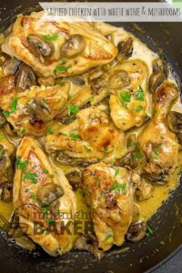 Chicken Sauté With Mushrooms and White Wine