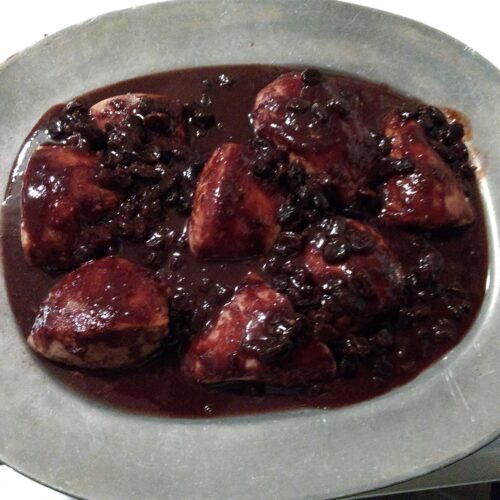 Chicken With Raspberry Red Wine Sauce