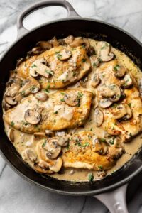 Chicken With Wine and Mushroom Sauce