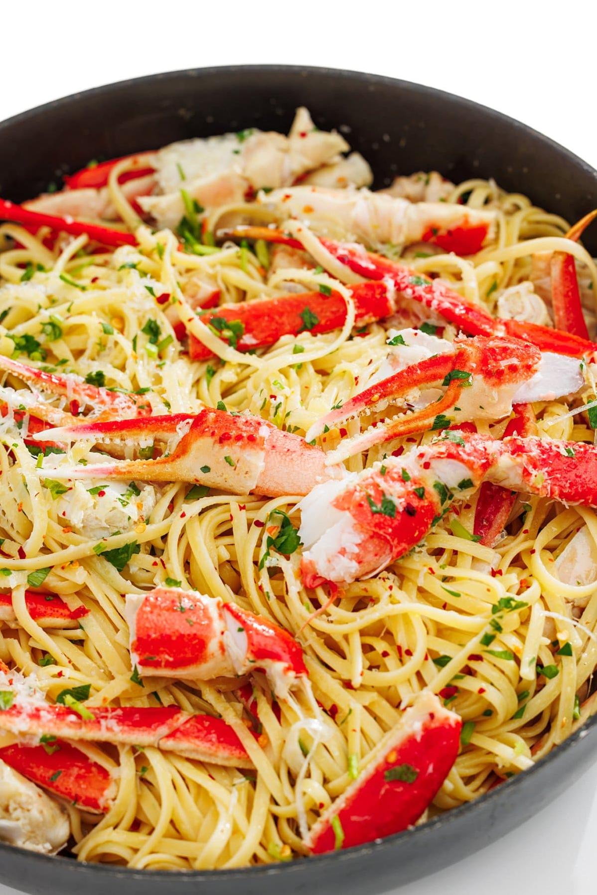  Dive into this decadent dish of wine-soaked crab legs.