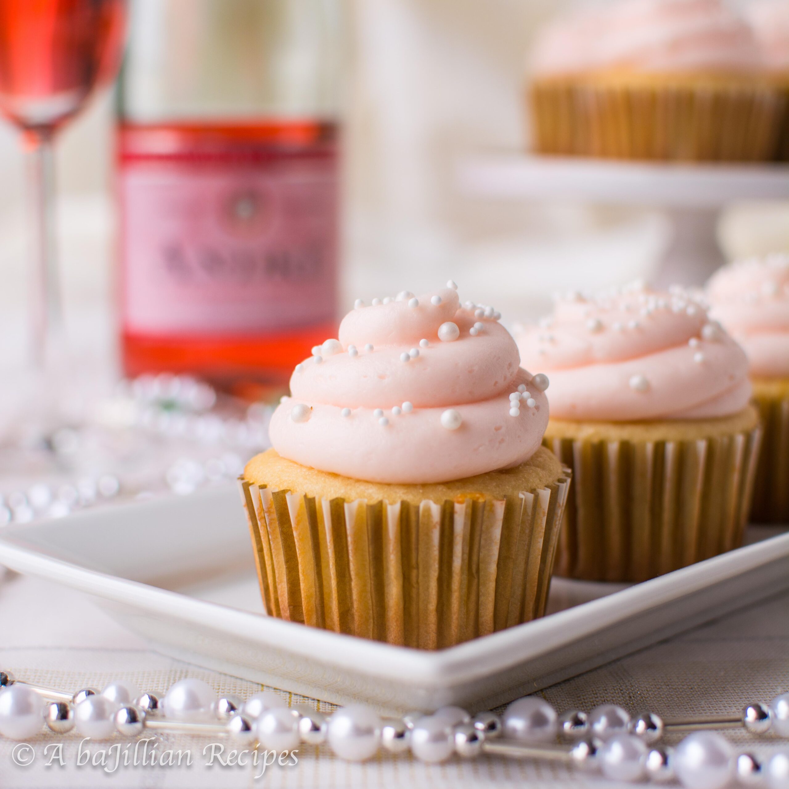  Don't forget to finish your cupcakes with a frosty swirl of champagne buttercream!