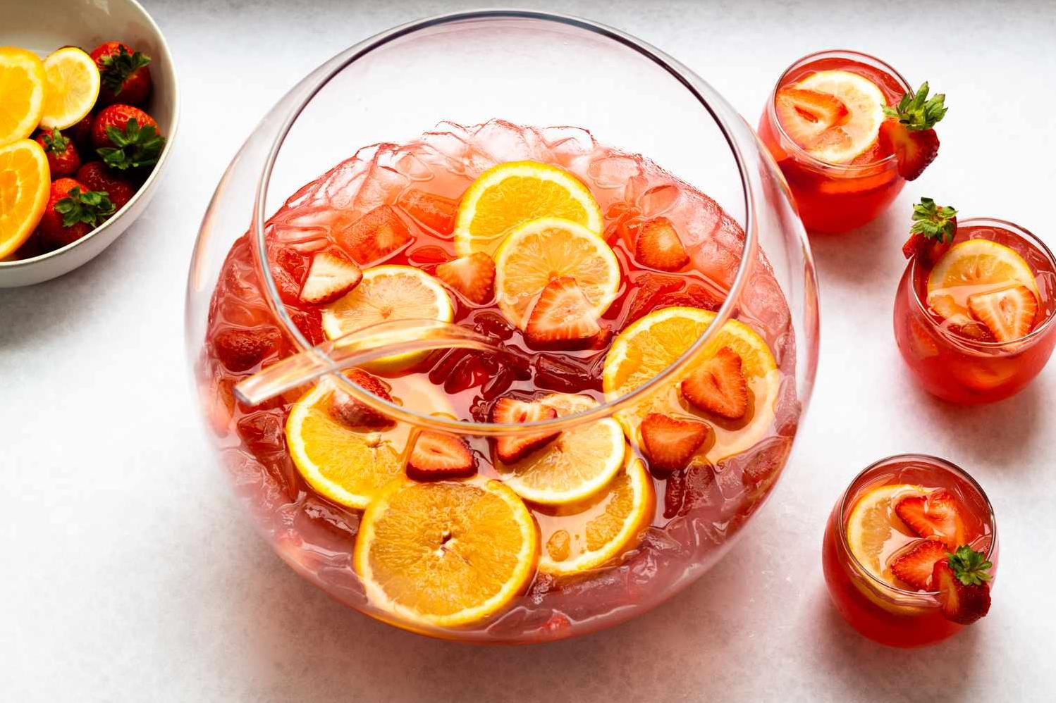  Don't let the pink hue fool you, this punch is bursting with bold flavors.