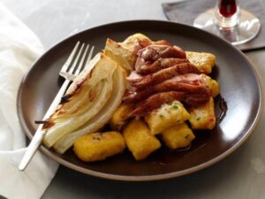 Duck Breast With Red Wine Sauce and Butternut Squash Gnocchi
