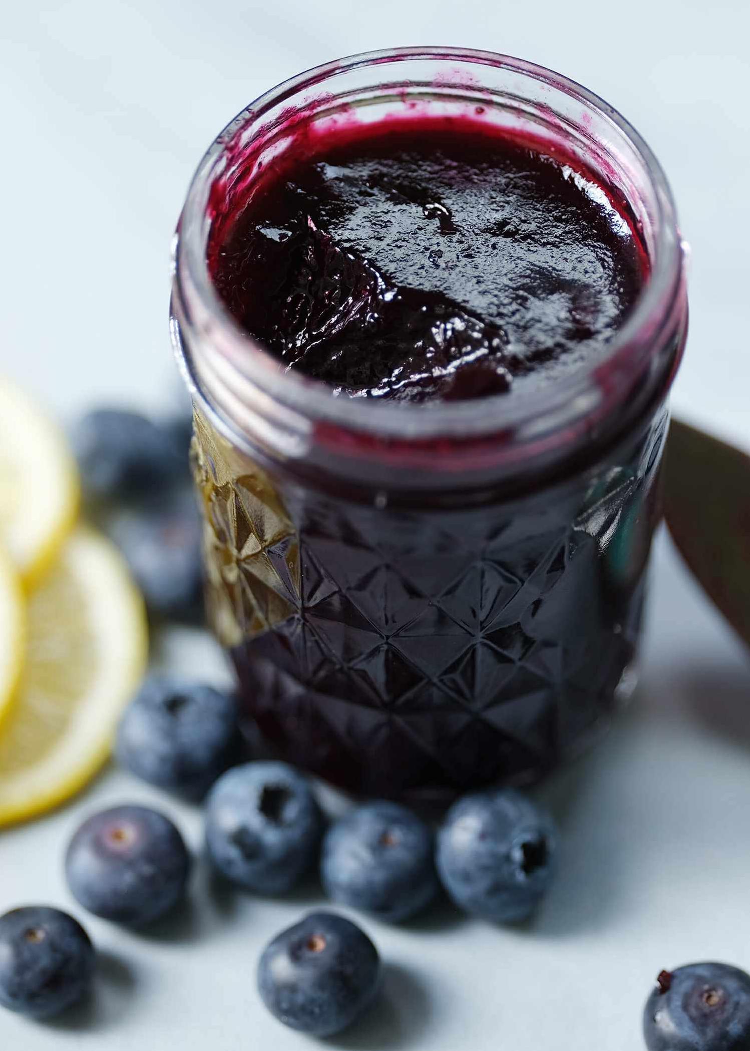  Each jar of blueberry wine jam is made with only the freshest ingredients.