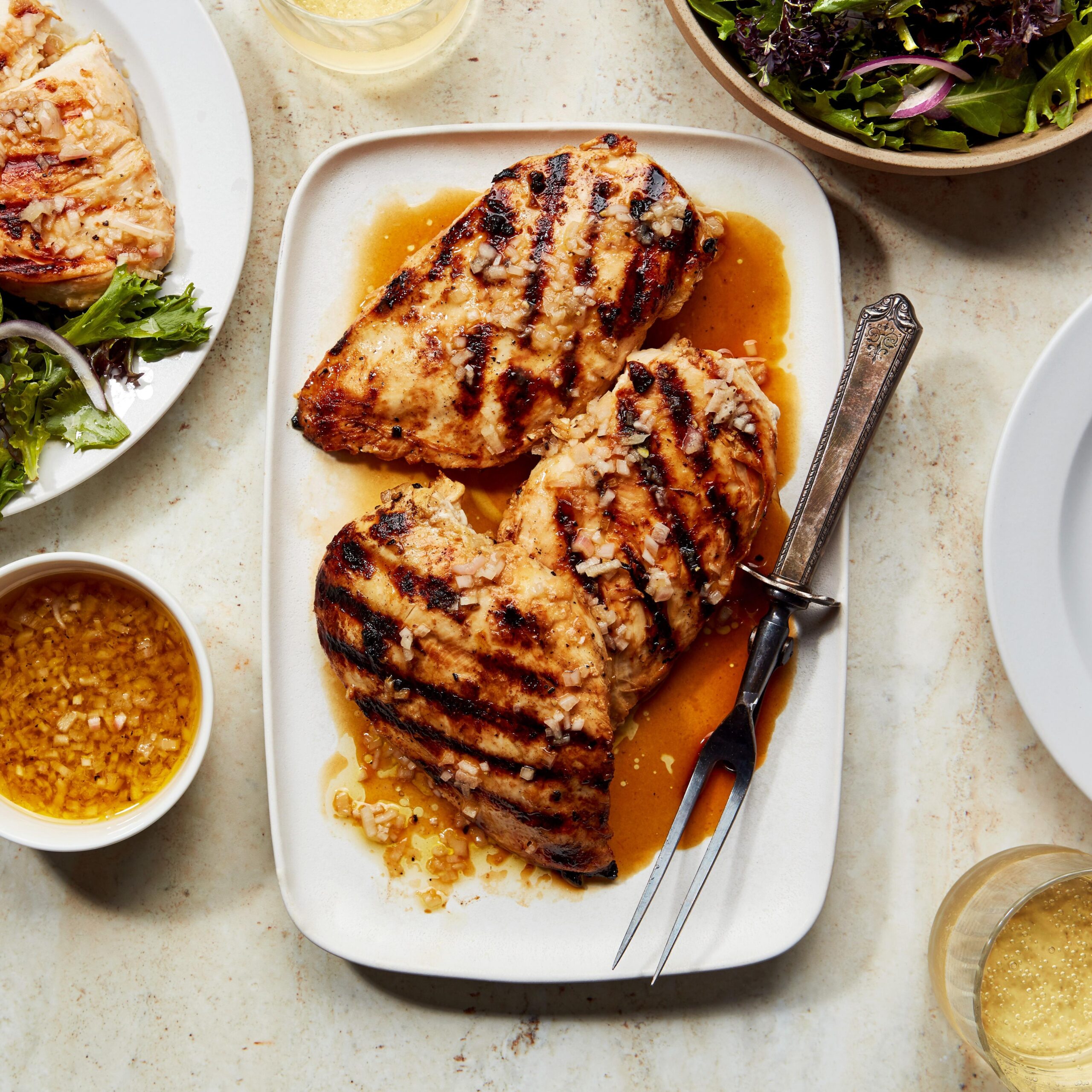  Embrace the aromas of the vineyard with a wine marinade that gives your grilled chicken the perfect balance of savory and sweet.