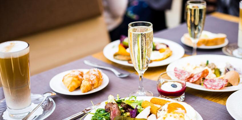  For a breakfast that is truly a celebration, add some bubbly to your plate!