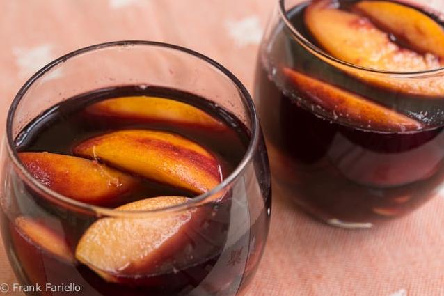 Perfect Summer Dessert: Fresh Figs and Peaches in Wine