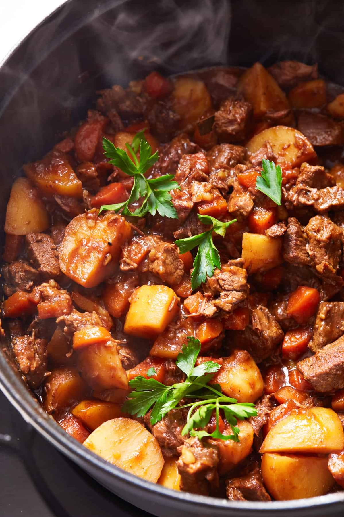  Gather around the table with friends and family to savor each bite of this warming stew.