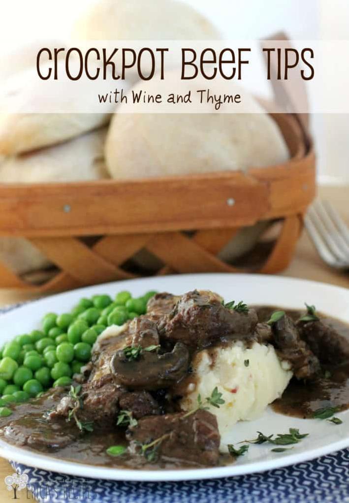  Generously marinated in red wine and spices, these beef tips are fork-tender and full of flavor