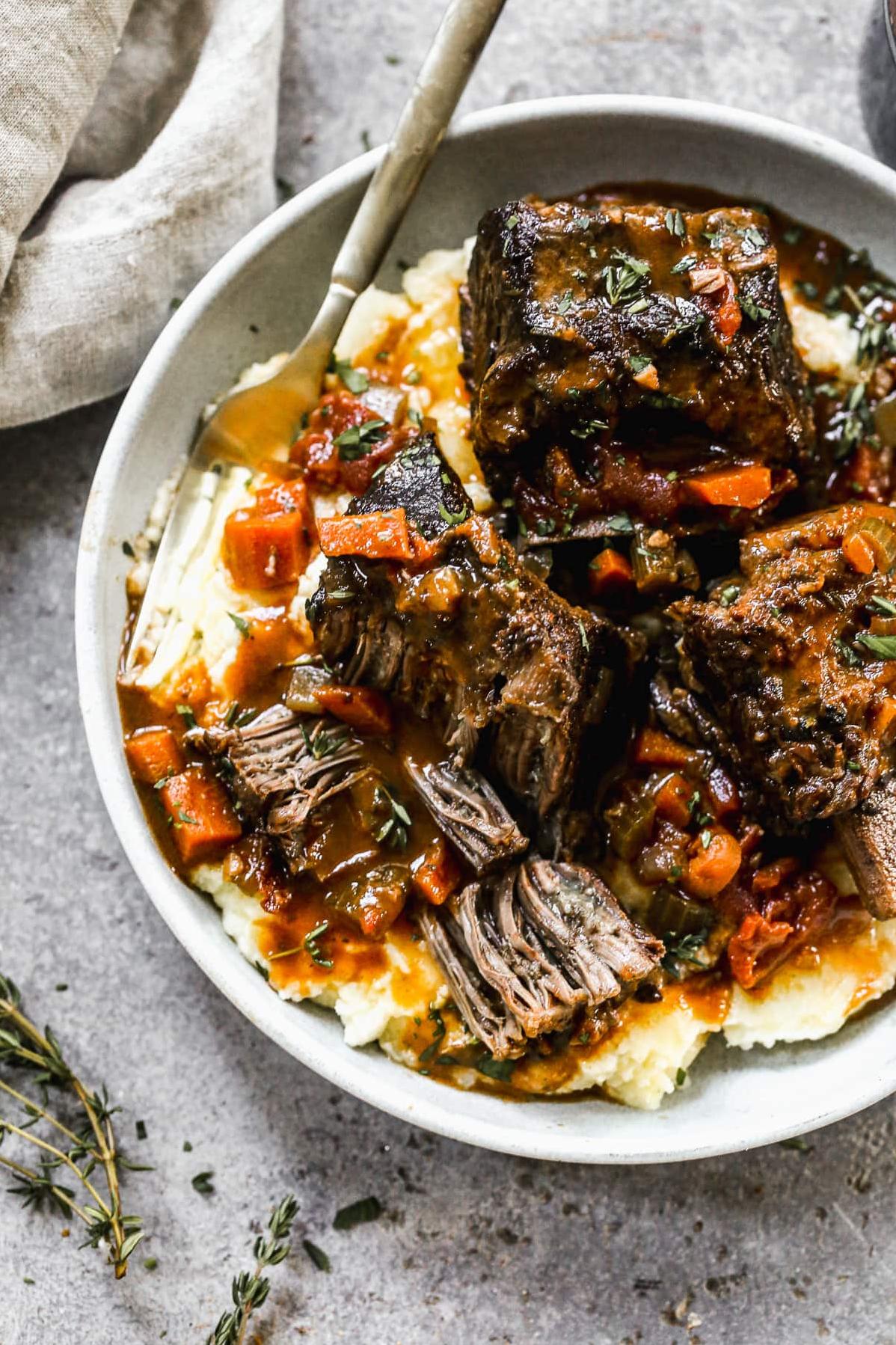  Get fancy with this classy Braised Short Ribs in Red Wine recipe
