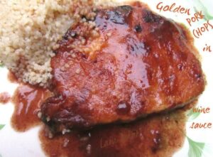 Golden Pork Chops in Wine Sauce