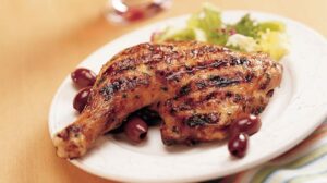 Greek Chicken With Red Wine and Garlic