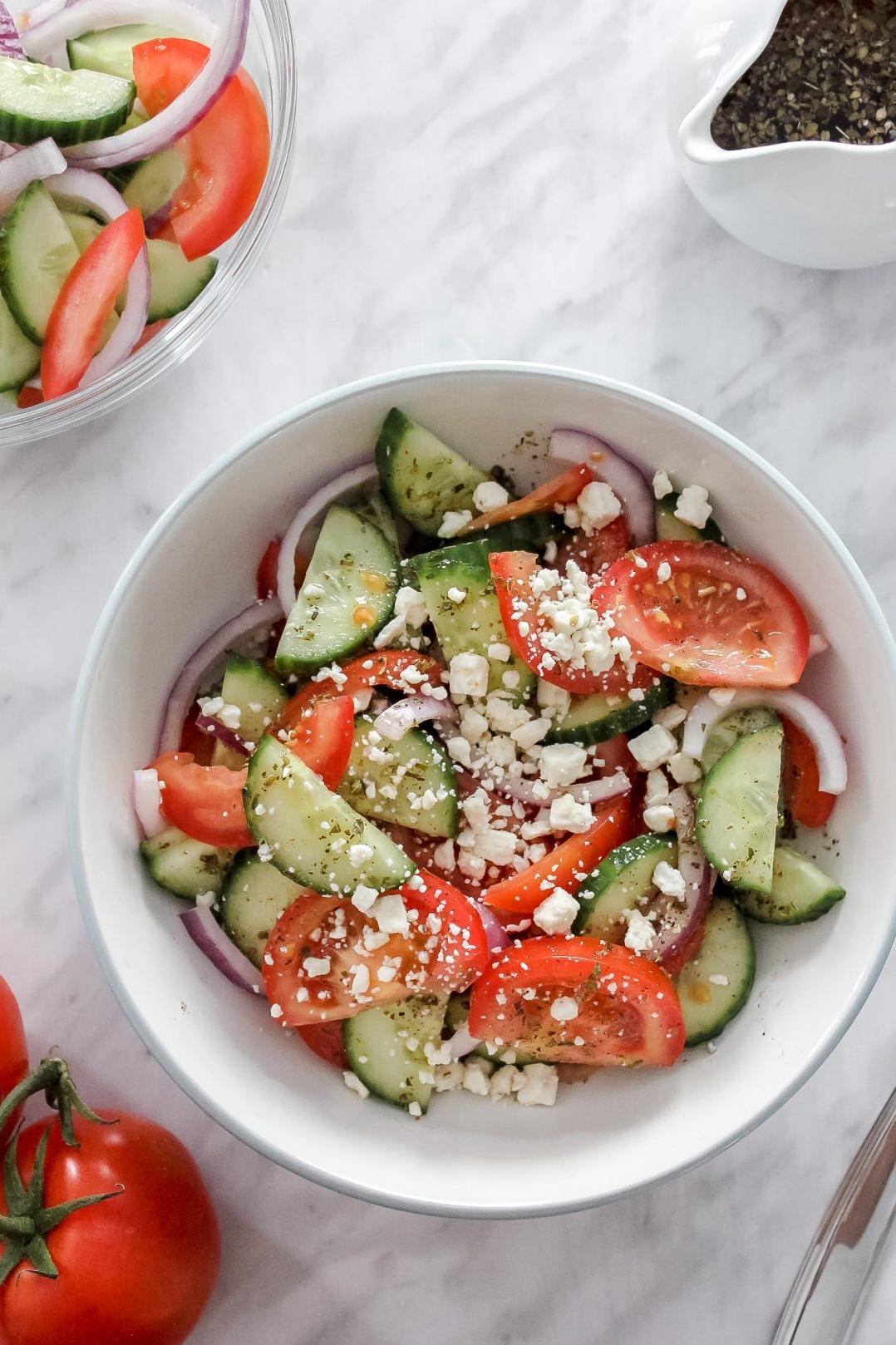Greek Salad With Red Wine Vinegar