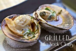 Grilled Little Neck Clams in Wine Sauce